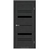 Межкомнатные двери KORFAD EXPRESS BELMINA Бетон Графит Черное стекло