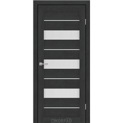 Межкомнатные двери KORFAD EXPRESS CORRIS Бетон Графит Стекло Сатин