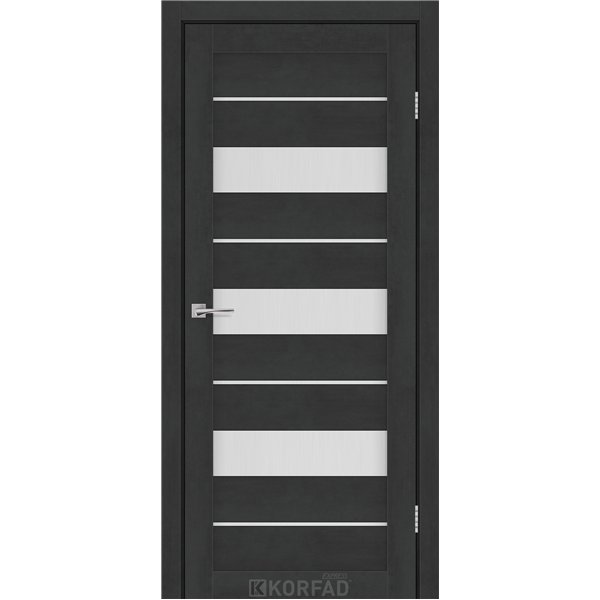 Межкомнатные двери KORFAD EXPRESS CORRIS Бетон Графит Стекло Сатин