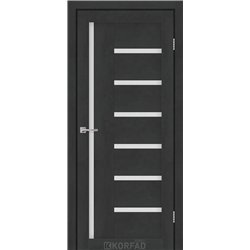 Межкомнатные двери KORFAD EXPRESS HELENA Бетон Графит Стекло Сатин