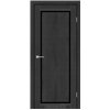 Межкомнатные двери KORFAD EXPRESS LEGACY Бетон Графит Черное стекло
