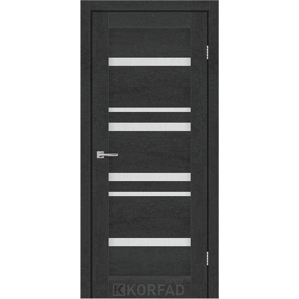 Межкомнатные двери KORFAD EXPRESS MARTINA Бетон Графит Стекло Сатин