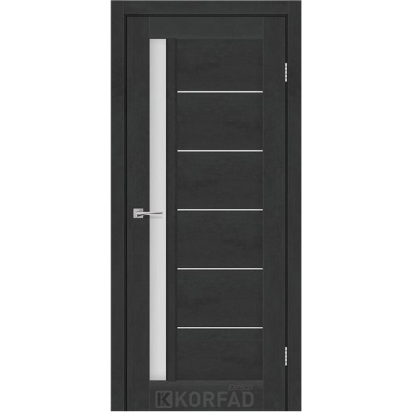 Межкомнатные двери KORFAD EXPRESS OCTAVIA Бетон Графит Стекло Сатин