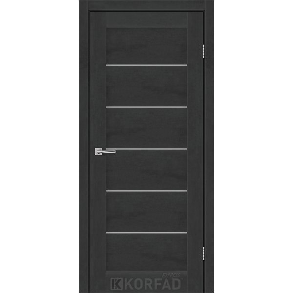 Межкомнатные двери KORFAD EXPRESS RIVIERA Бетон Графит Стекло Сатин