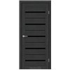 Межкомнатные двери KORFAD EXPRESS ROXTON Бетон Графит Черное стекло