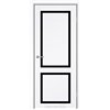 Межкомнатная дверь KORFAD EXPRESS NOBILIS Белый Мат Черное стекло