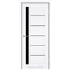 Межкомнатные двери KORFAD EXPRESS OCTAVIA Белый Мат Черное стекло