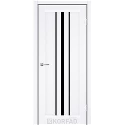 Межкомнатные двери KORFAD EXPRESS ALLEGRO Белый Мат Черное стекло