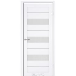 Межкомнатные двери KORFAD EXPRESS CORRIS Белый Мат Стекло Сатин