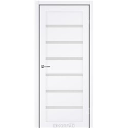 Межкомнатные двери KORFAD EXPRESS DELMONT Белый Мат Стекло Сатин