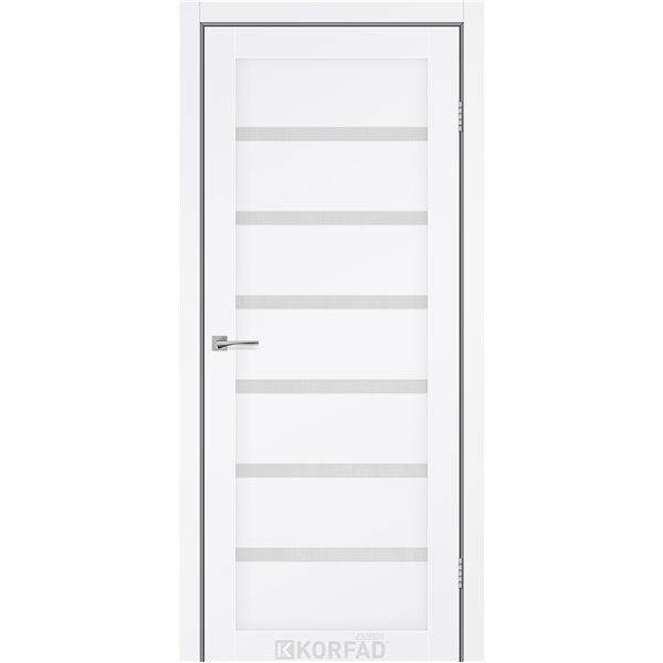 Межкомнатные двери KORFAD EXPRESS DELMONT Белый Мат Стекло Сатин