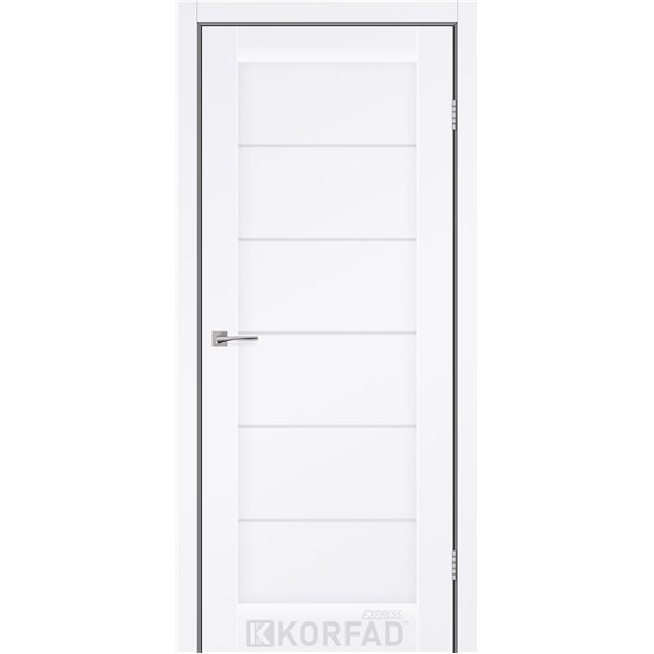 Межкомнатные двери KORFAD EXPRESS RIVIERA Белый Мат Стекло Сатин