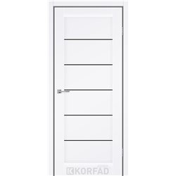 Межкомнатные двери KORFAD EXPRESS RIVIERA Белый Мат Черное стекло