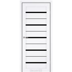 Межкомнатные двери KORFAD EXPRESS ROXTON Белый Мат Черное стекло