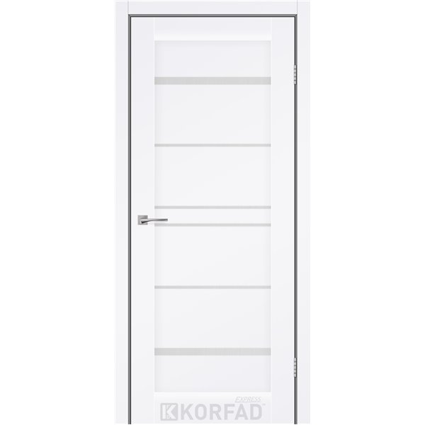 Межкомнатные двери KORFAD EXPRESS VISTA Белый Мат  Стекло Сатин