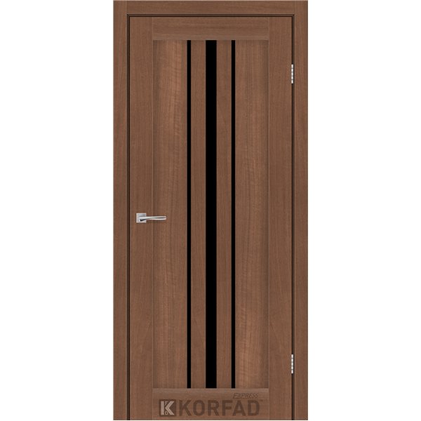 Межкомнатные двери KORFAD EXPRESS ALLEGRO Ольха Горная Черное стекло