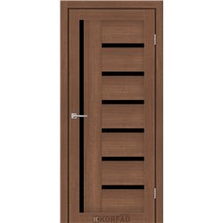 Межкомнатные двери KORFAD EXPRESS HELENA Ольха Горная Черное стекло