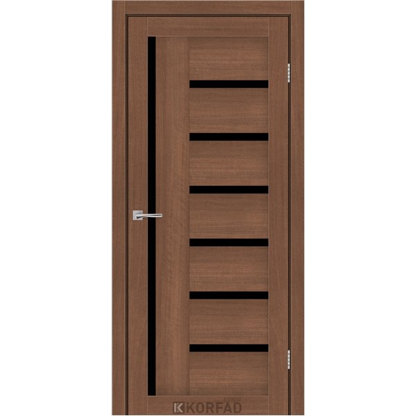 Межкомнатные двери KORFAD EXPRESS HELENA Ольха Горная Черное стекло