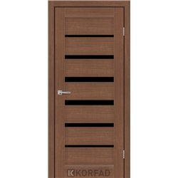 Межкомнатные двери KORFAD EXPRESS PESTO Ольха Горная Черное стекло