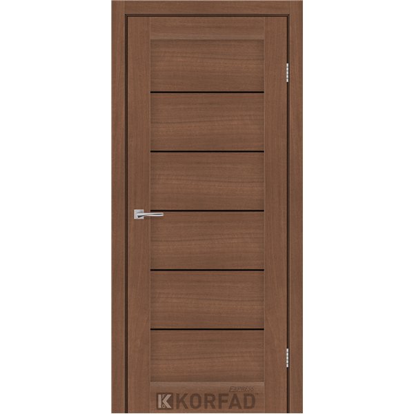 Межкомнатные двери KORFAD EXPRESS RIVIERA Ольха Горная Черное стекло