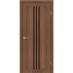 Межкомнатные двери KORFAD EXPRESS STILTON Ольха Горная Черное стекло