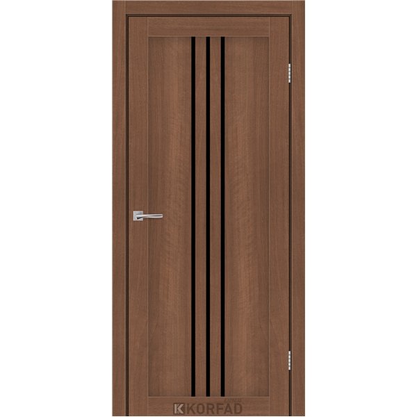 Межкомнатные двери KORFAD EXPRESS STILTON Ольха Горная Черное стекло