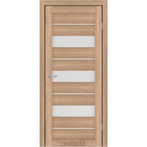 Межкомнатные двери KORFAD EXPRESS CORRIS Кастелло Карамель Стекло Сатин