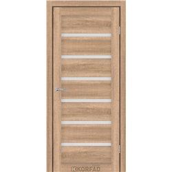 Межкомнатные двери KORFAD EXPRESS DELMONT Кастелло Карамель Стекло Сатин