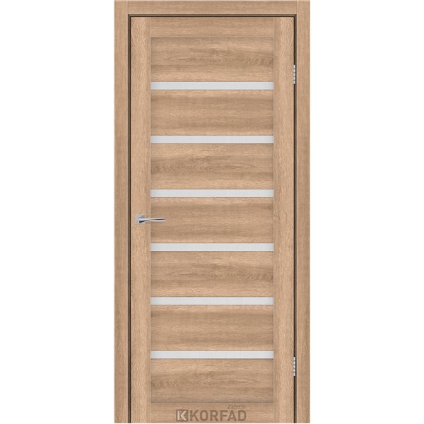 Межкомнатные двери KORFAD EXPRESS DELMONT Кастелло Карамель Стекло Сатин