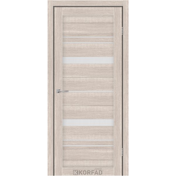 Межкомнатные двери KORFAD EXPRESS BELMINA Кастелло Пастельный Стекло Сатин
