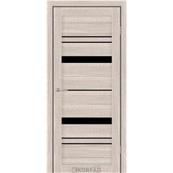 Межкомнатные двери KORFAD EXPRESS BELMINA Кастелло Пастельный Черное стекло