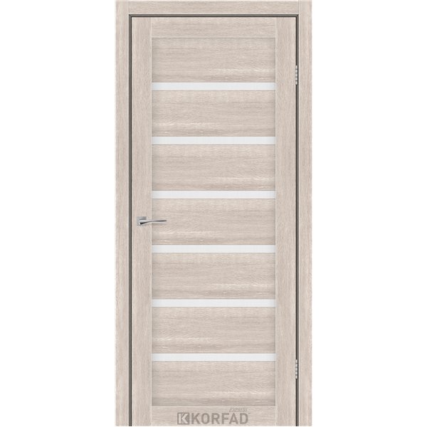 Межкомнатные двери KORFAD EXPRESS DELMONT Кастелло Пастельный Стекло Сатин