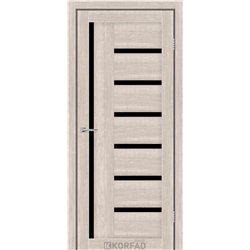 Межкомнатные двери KORFAD EXPRESS HELENA Кастелло Пастельный Черное стекло