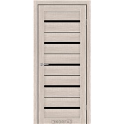Межкомнатные двери KORFAD EXPRESS ROXTON Кастелло Пастельный Чорне скло