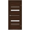 Межкомнатные двери KORFAD EXPRESS BELMINA Каштан Бурбон Черное стекло 