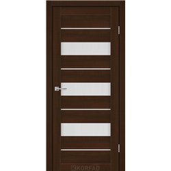 Межкомнатные двери KORFAD EXPRESS CORRIS Каштан Бурбон Стекло Сатин