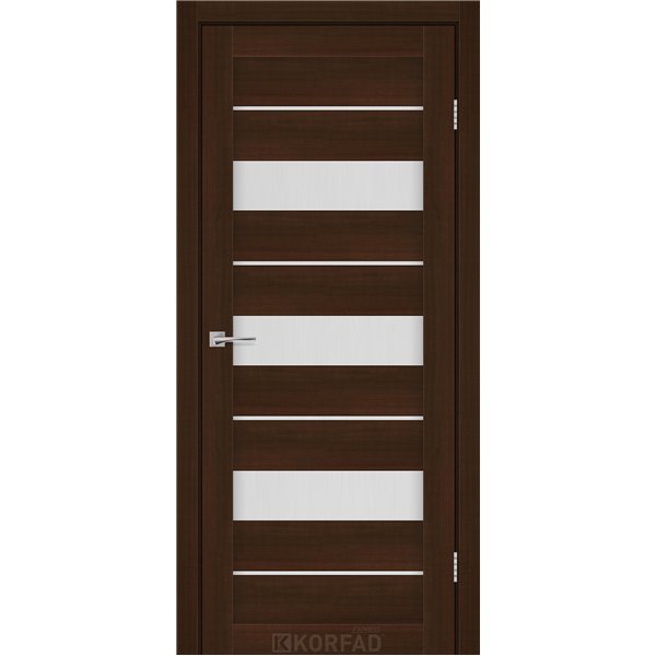 Межкомнатные двери KORFAD EXPRESS CORRIS Каштан Бурбон Стекло Сатин