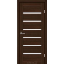 Межкомнатные двери KORFAD EXPRESS DELMONT Каштан Бурбон Стекло Сатин