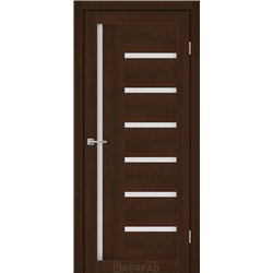 Межкомнатные двери KORFAD EXPRESS HELENA Каштан Бурбон Стекло Сатин