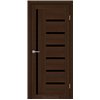 Межкомнатные двери KORFAD EXPRESS HELENA Каштан Бурбон Черное стекло