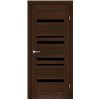 Межкомнатные двери KORFAD EXPRESS MARTINA Каштан Бурбон Черное стекло