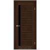 Межкомнатные двери KORFAD EXPRESS OCTAVIA Каштан Бурбон Черное стекло