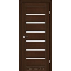 Межкомнатные двери KORFAD EXPRESS PESTO Каштан Бурбон Стекло Сатин