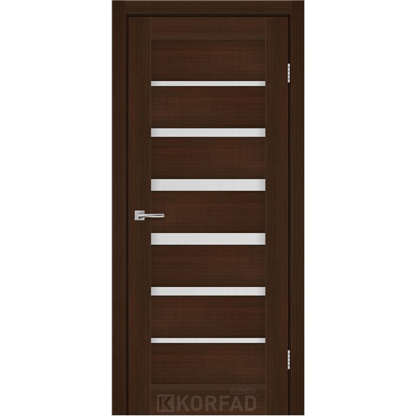 Межкомнатные двери KORFAD EXPRESS PESTO Каштан Бурбон Стекло Сатин