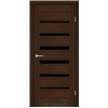 Межкомнатные двери KORFAD EXPRESS PESTO Каштан Бурбон Черное стекло