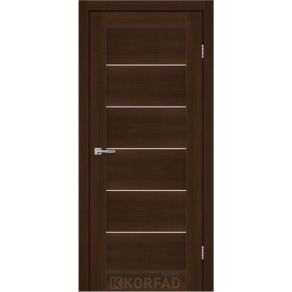 Межкомнатные двери KORFAD EXPRESS RIVIERA Каштан Бурбон Стекло Сатин
