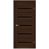 Межкомнатные двери KORFAD EXPRESS ROXTON Каштан Бурбон Черное стекло