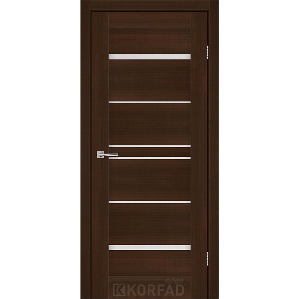 Межкомнатные двери KORFAD EXPRESS VISTA Каштан Бурбон Стекло Сатин