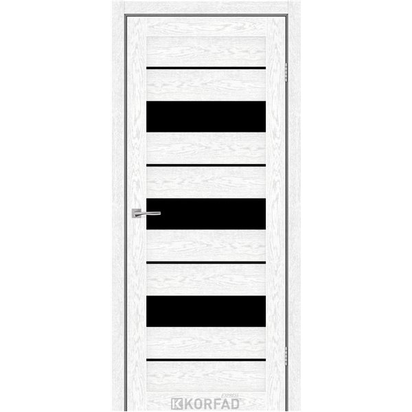 Межкомнатные двери KORFAD EXPRESS CORRIS Патина Смоки Чорне скло