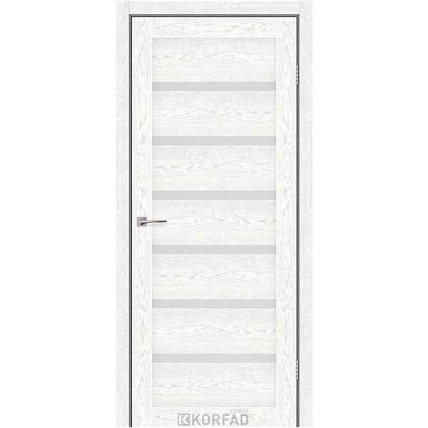 Межкомнатные двери KORFAD EXPRESS DELMONT Патина Смоки Стекло Сатин